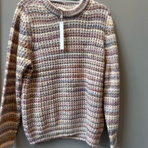 Caslon Cream and Pink Knit Sweater